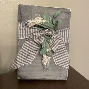 Handmade Block Wood Home Decor Flower 5 x 7